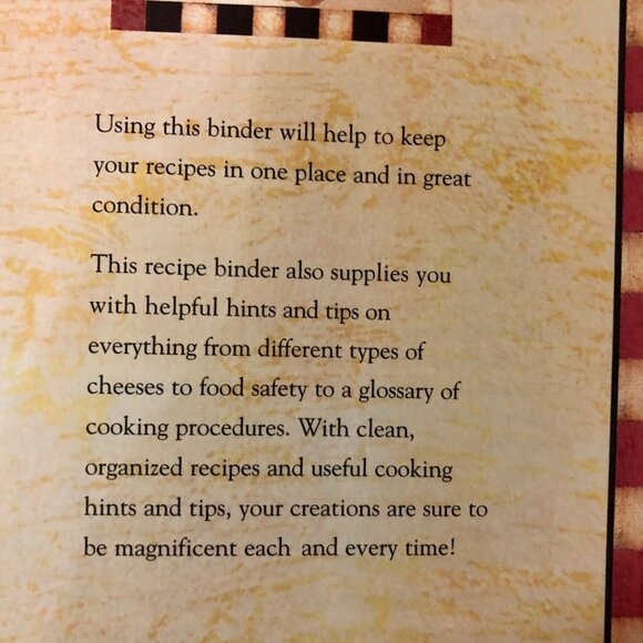 New Seasons Deluxe Recipe Binder 2003 Fruit Hardcover New Not Sealed 50 Pages - Picture 12 of 12